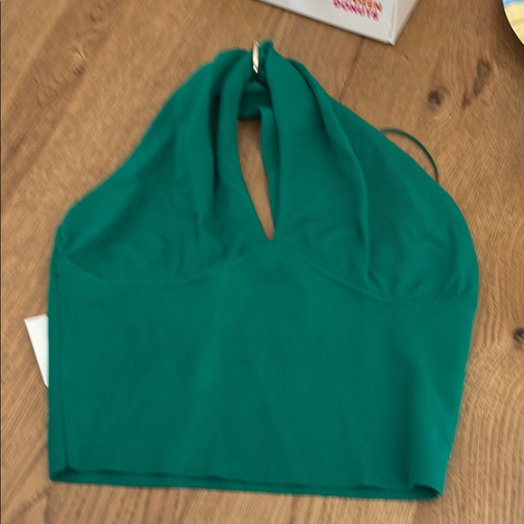 Zara Green Halter Crop Top - Picture 1 of 7